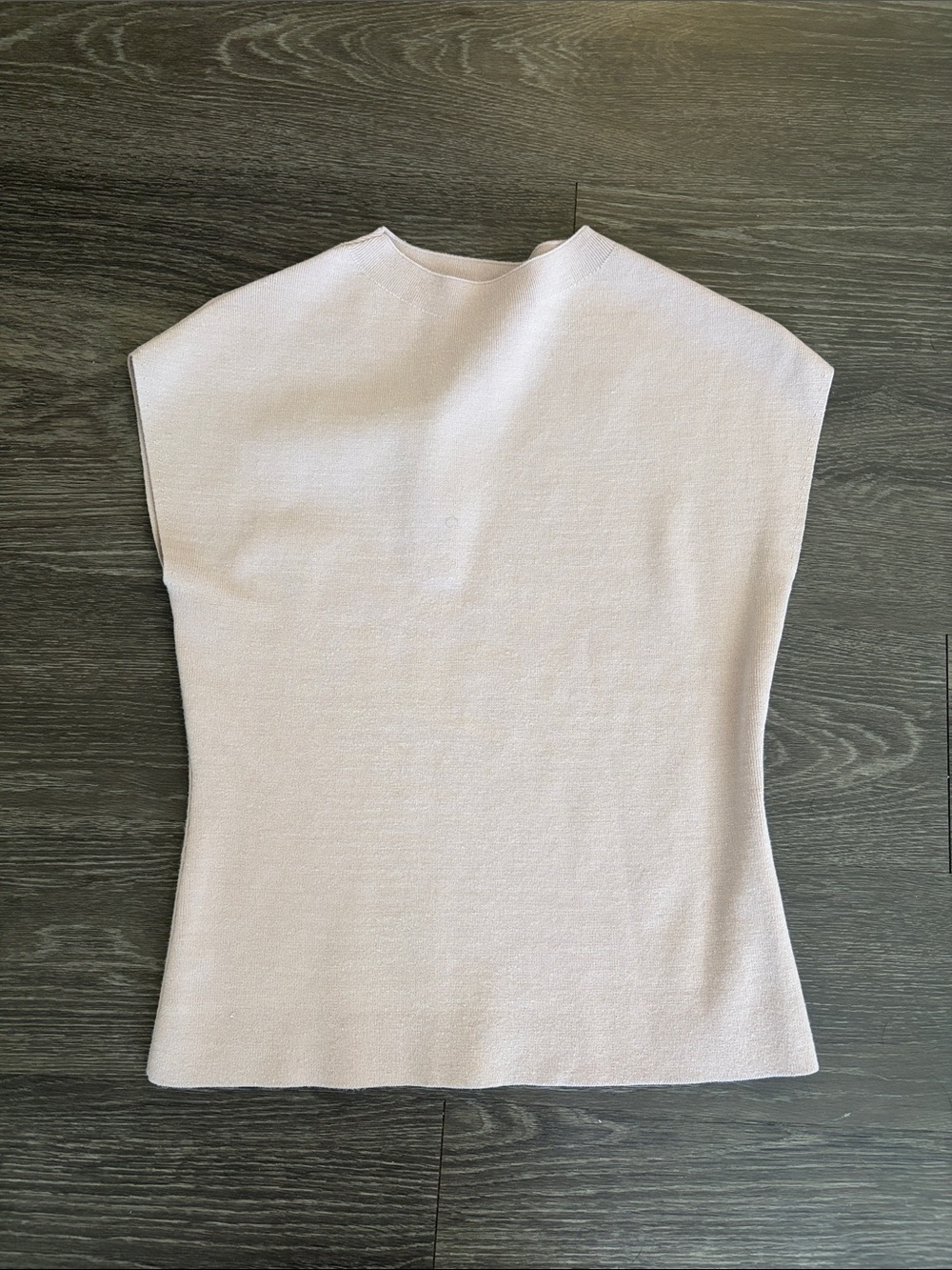 Women's Light Pink Sleeveless Knit Shell Top